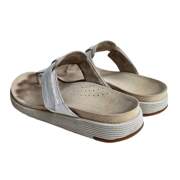 Dansko Cece Sandals Size EU41 US 10.5-11 White Leather Thong Sandal Flipflops - Picture 5 of 13